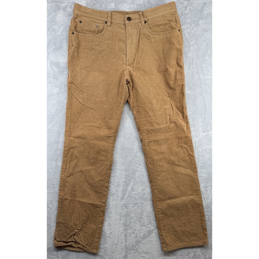 Onward Reserve Pants Brown Corduroy Straight Leg Five Pocket Casual‎ Men's 34x30